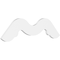 Ekena Millwork Pitch Midway Architectural Grade PVC Gable Pediment, 36"W x 18"H x 1"P (12/12) GPP036X018X100MID - alternate 1